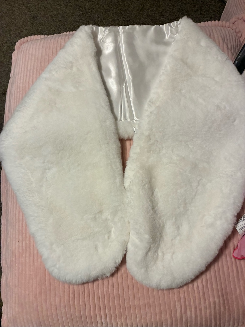 Spirit White Faux Fur Stole - Women's Wrap